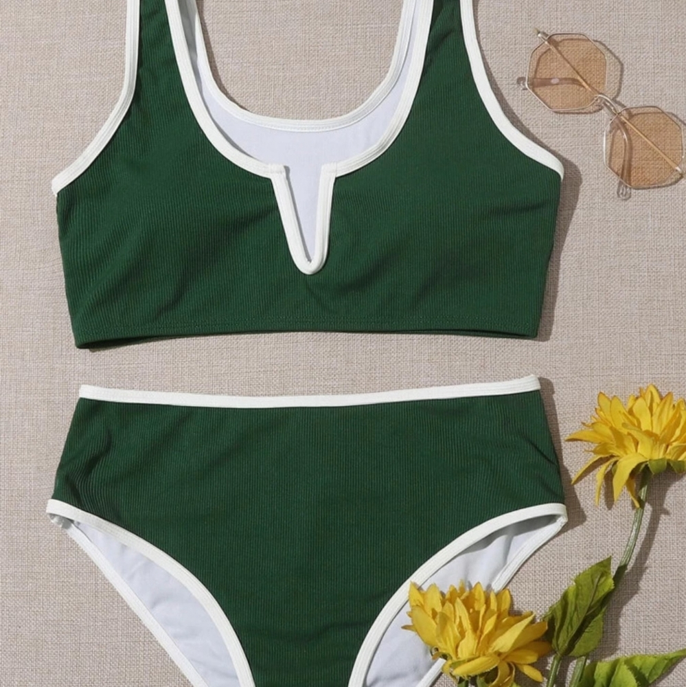 NWOT Green High Waisted Bikini